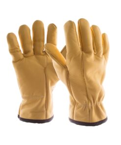 IMPACTO BG650 Anti-Vibration Air Full Finger All Leather Glove, Patented Air Technology, Meets ANSI / ISO 10819