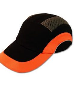 JSP Hardcap A1+ Bump Cap, Black/Hi-Vis Orange, Low-Profile Baseball Style, #282-ABR170-18