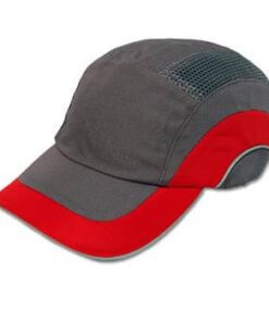 JSP Hardcap A1+ Bump Cap, Red/Gray, Low-Profile Baseball Style