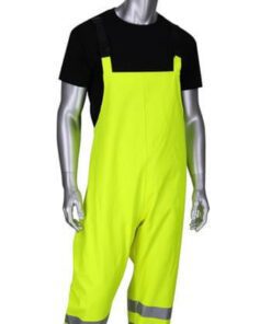 PIP 355-2501AR Falcon VisAR AR/FR ANSI Class E Arc Rated Heavy Duty Waterproof Breathable Bib, Hi Vis Lime Yellow
