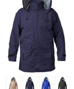 Saf-Tech IPARK16 Parka, 9 oz. Indura 100% Cotton Arc Rated FR Parka with Stitched in FR Liner and Hood, 49 cal, 2112 Compliant, Made in USA